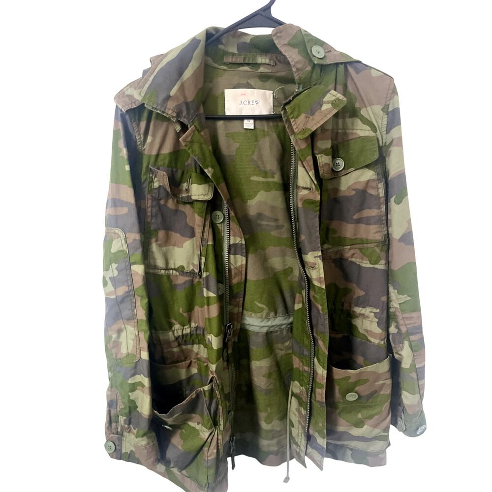 J Crew Jacket Womens XS Camo Camouflage Army J Fatigue Style 06180